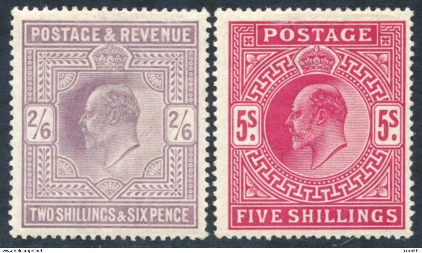 1902-10 2/6d & 5s Good To Fine M. (2) - Other & Unclassified