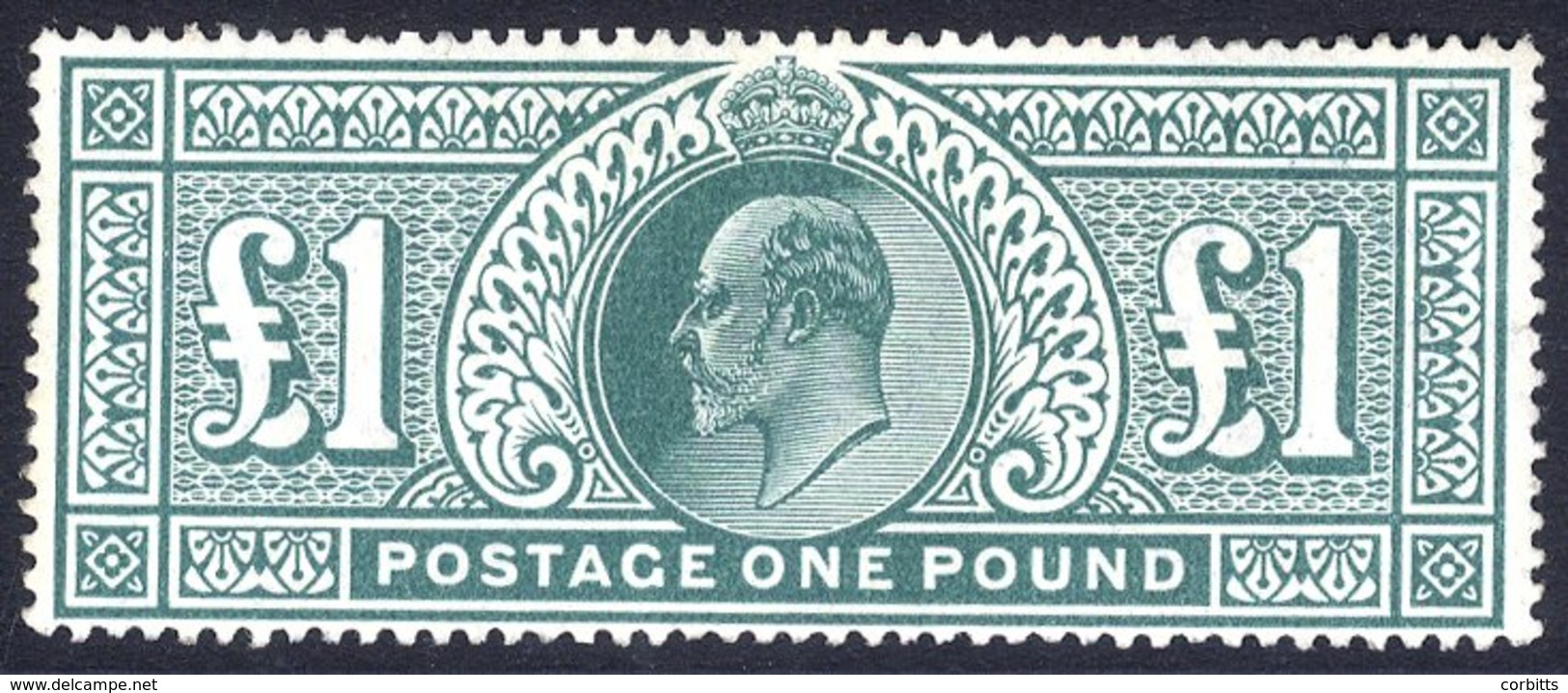 1902 £1 Dull Blue Green, Fresh UM Example, SG.266, Cat. £3500 - Other & Unclassified