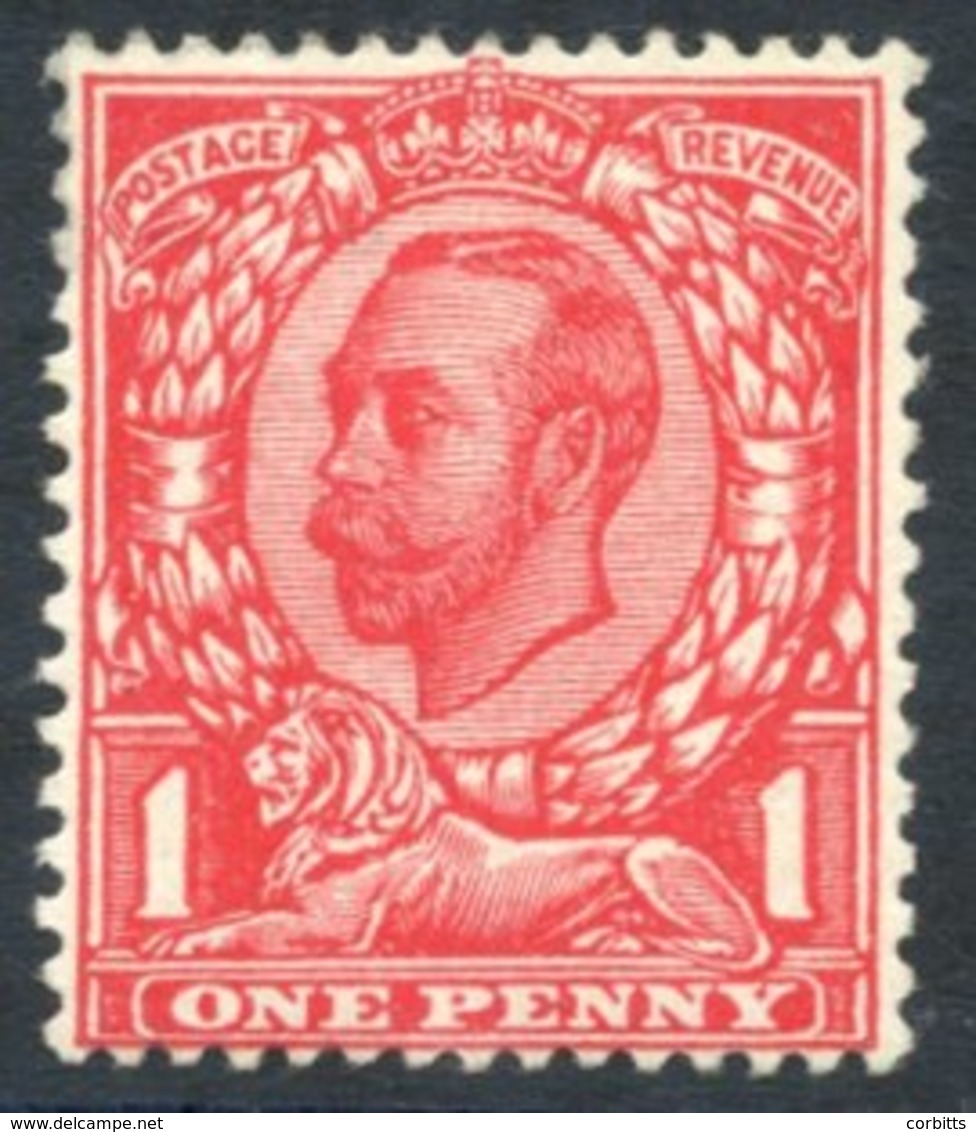 1911-12 1d Scarlet Die 2 Variety NO WATERMARK, Fine M Example, Spec.N12a. (1) Cat. £1200 - Other & Unclassified