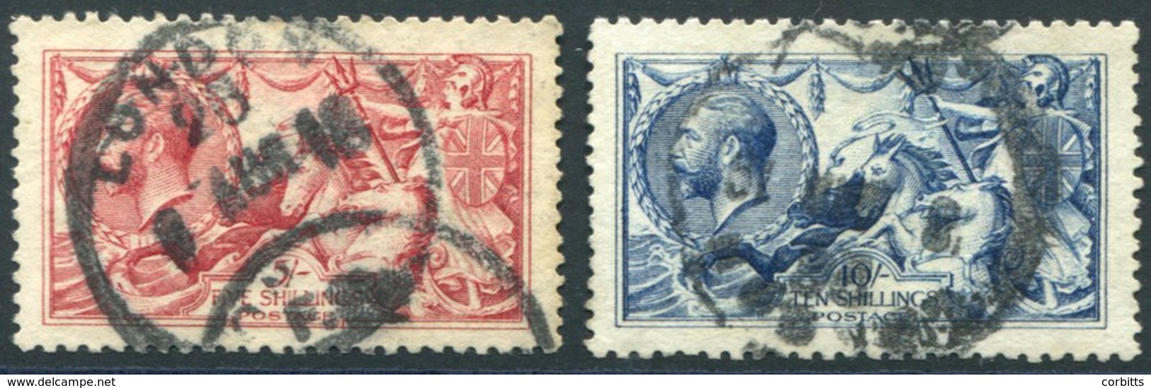 1915 DLR 5s & 10s, Good To FU, SG.409 & 412. (2) Cat. £1275. - Other & Unclassified