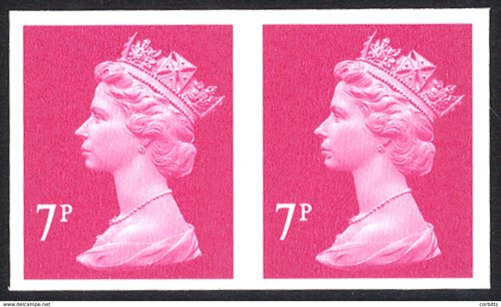 2004 7p Bright Magenta (two Bands) UM Imperf Pair, SG.Y1673a. (2) Cat. £240 - Other & Unclassified