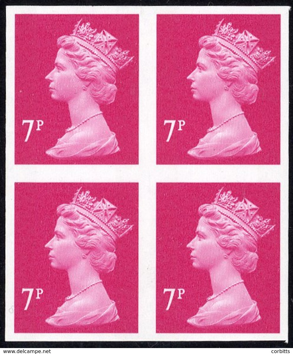 2004 7p Bright Magenta (two Bands) UM Imperf Block Of Four, SG.Y1673a. (4) Cat. £480 - Other & Unclassified