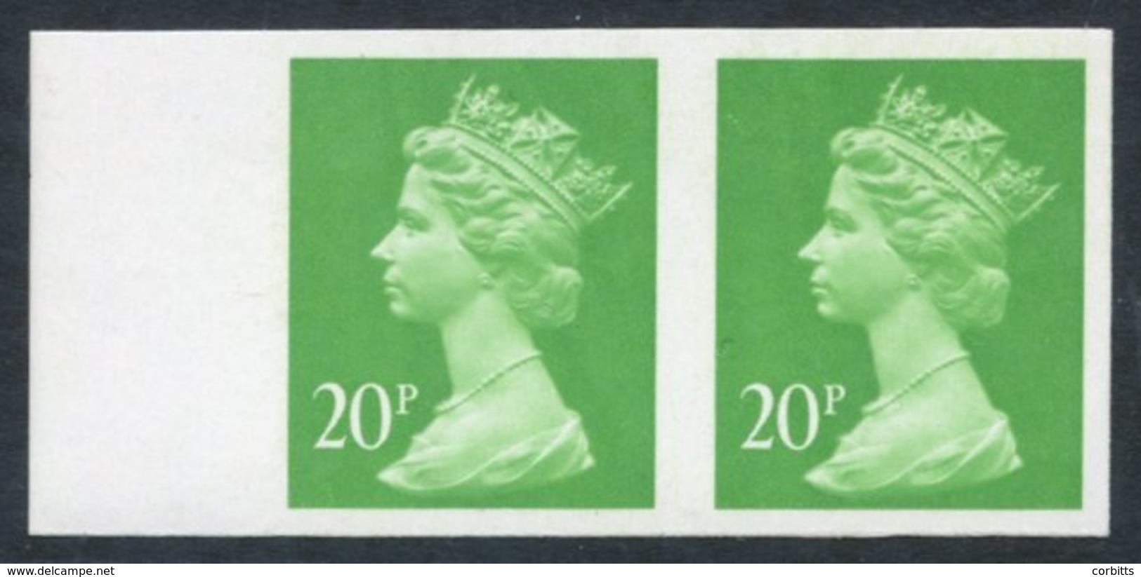 1996 20p Bright Green Imperf Pair Marginal UM, SG.Y1685a, Cat. £350 - Other & Unclassified