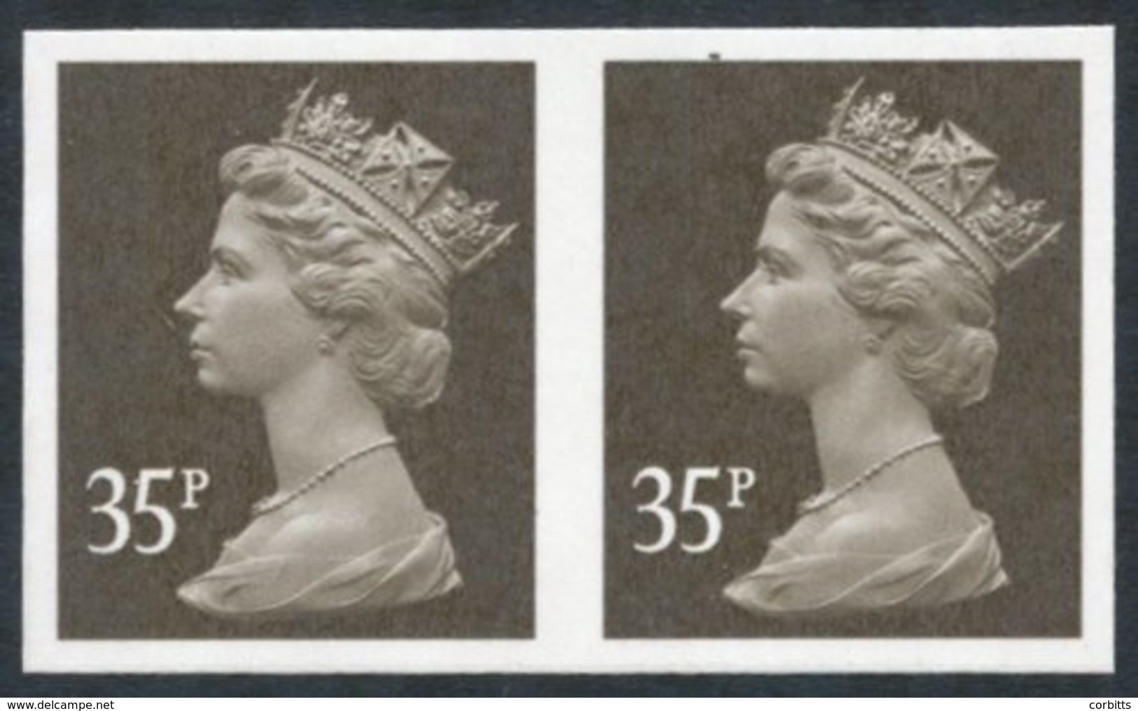 2004 35p Sepia (2 Bands) Imperf Pair UM, SG.Y1700a. (2) Cat. £375 - Other & Unclassified