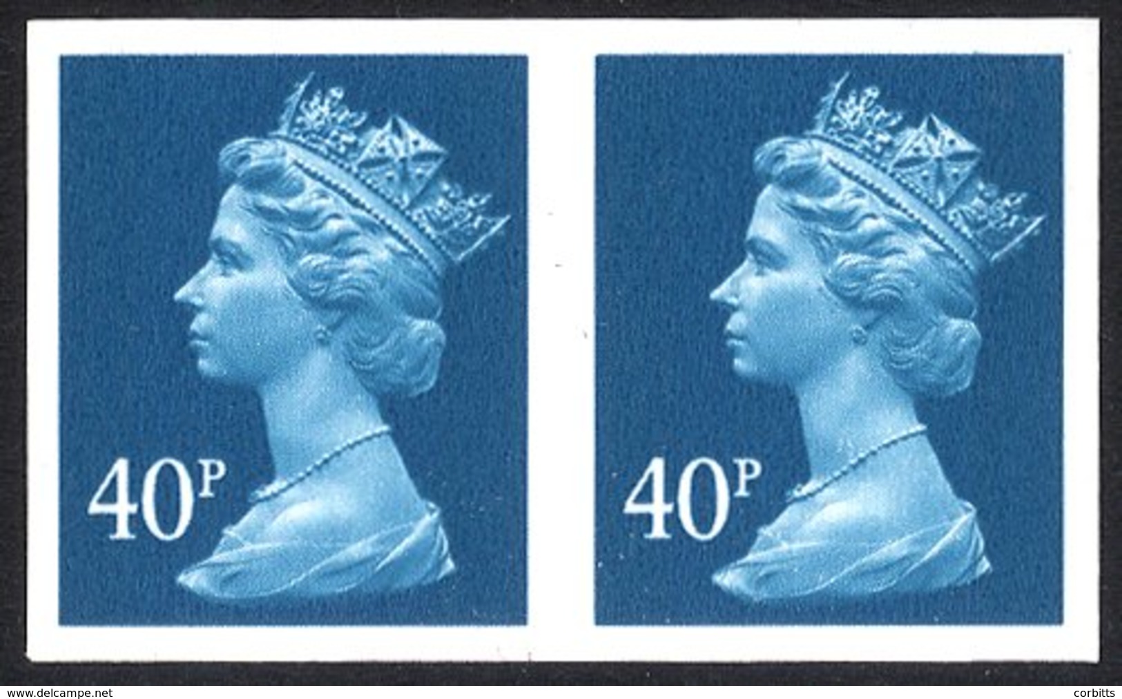 2004 40p Turquoise Blue (two Bands) UM Imperf Pair, SG.Y1711a, Cat. £850 - Other & Unclassified