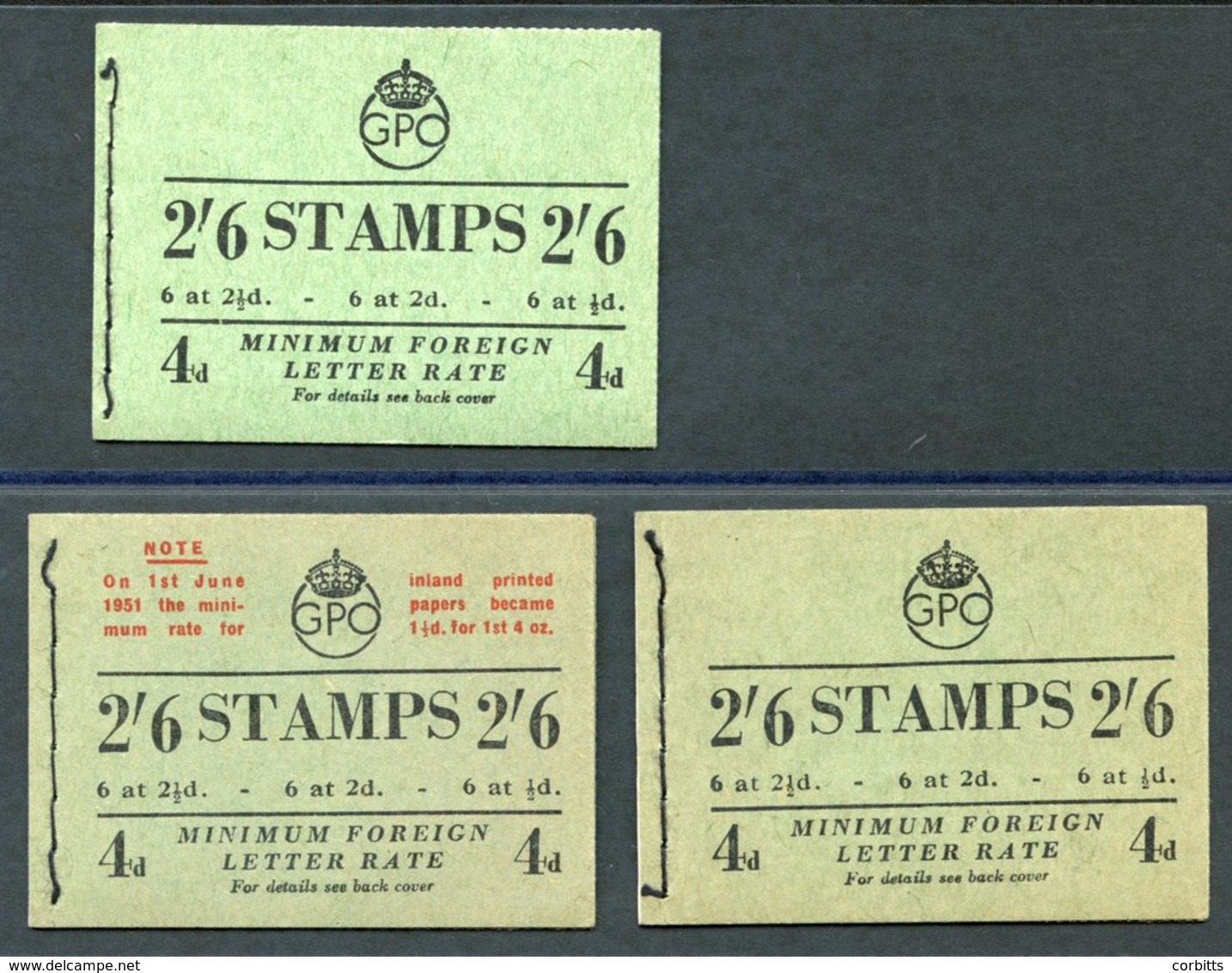 1951 May, June (rate Corrected In Red), July, SG.BD18 (1, 2 - Small Abrasion Back Cover & 3b - Corrected Inside Cover),  - Other & Unclassified