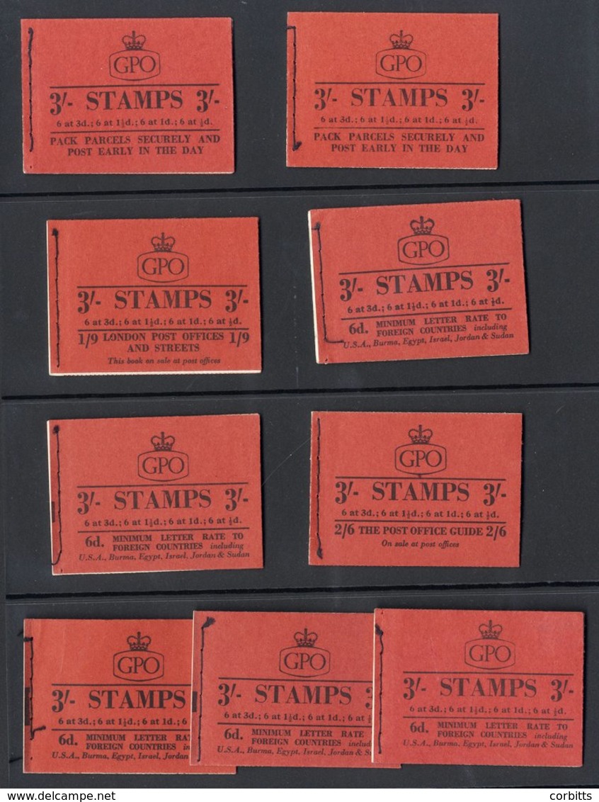 1958-65 St. Edwards Crown 3s Wilding Booklets, SG.M1, M2, M4, M5, M6, M7, M8, M9, M9a, VF. (11) Cat. £244. - Other & Unclassified