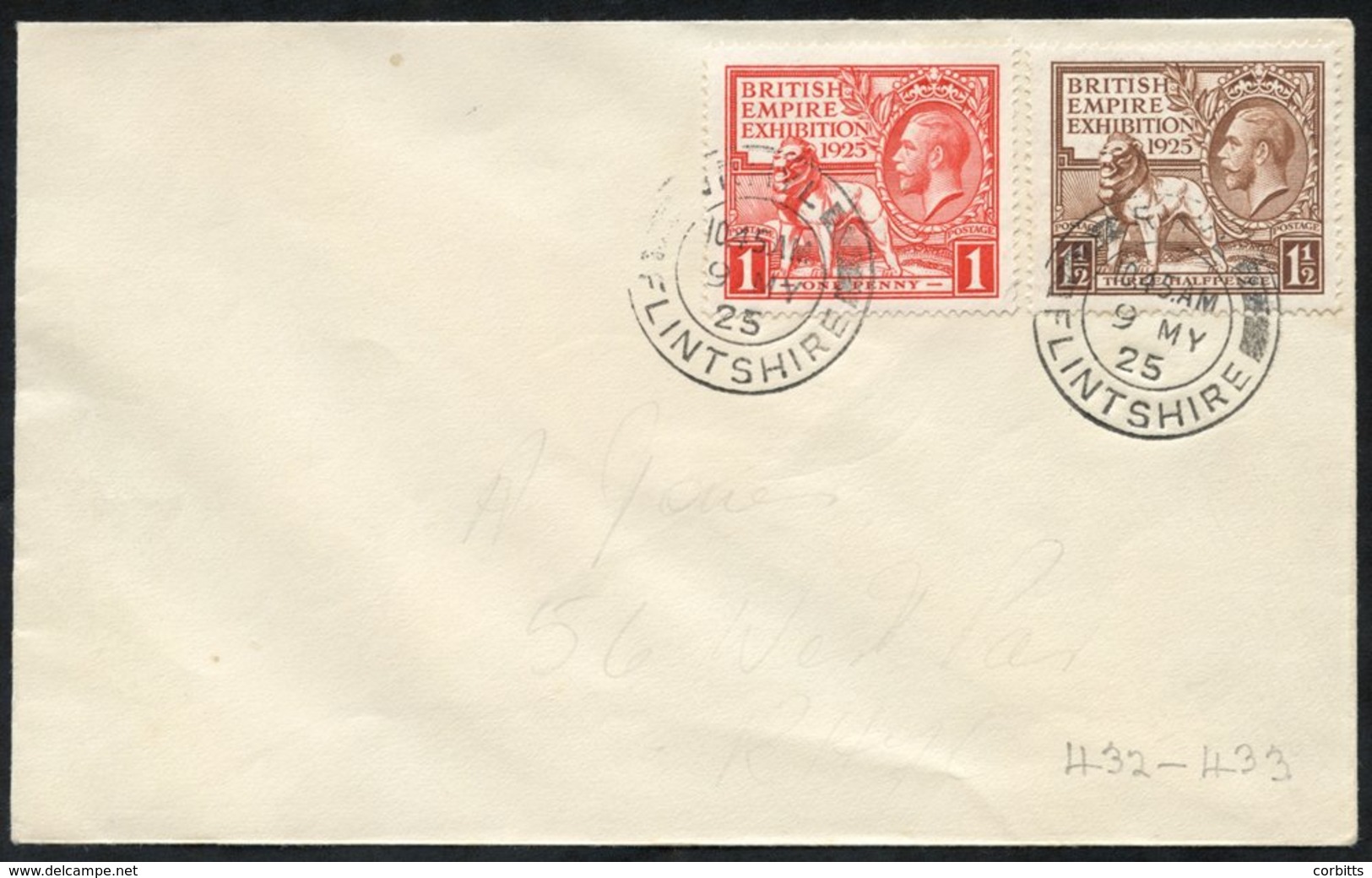 1925 Wembley Set Used On Plain 'faked' FDC With Rhyl C.d.s. - Altri & Non Classificati