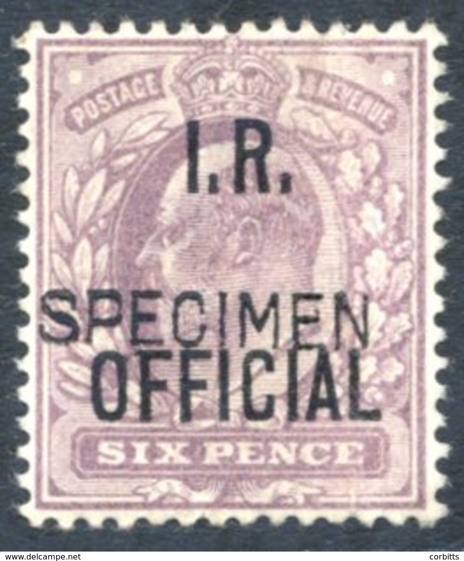 I.R.OFFICIAL 1902 6d Pale Dull Purple, Very Fine Fresh UM Of This, The Rarest Of All The Departmental Issues, Overprinte - Altri & Non Classificati