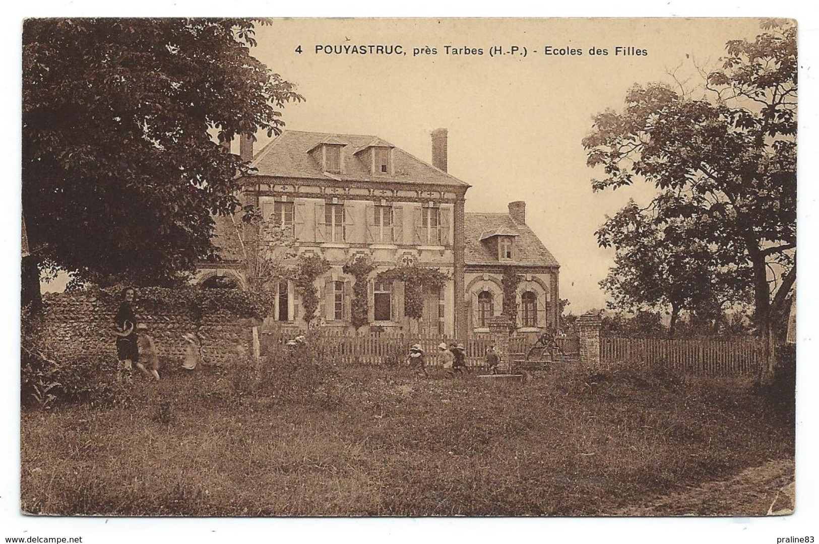 POUYASTRUC, PRES TARBES, ECOLES DES FILLES - Hautes Pyrénées 65 - Ecrite 1953 - Pouyastruc