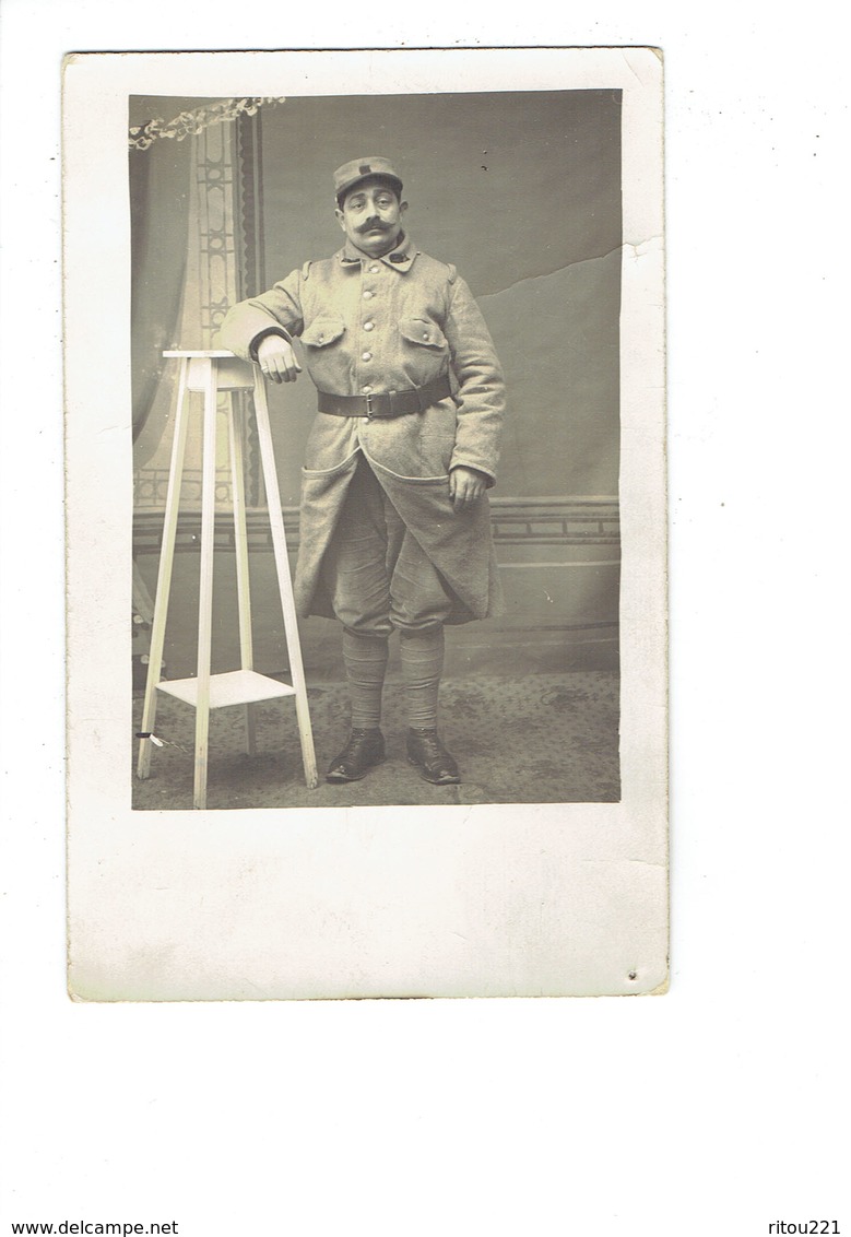 Carte Photo Militaria - Homme Soldat Uniforme - Sapeur Télégraphiste 6e Section Secteur Postal N°8 - Personnages