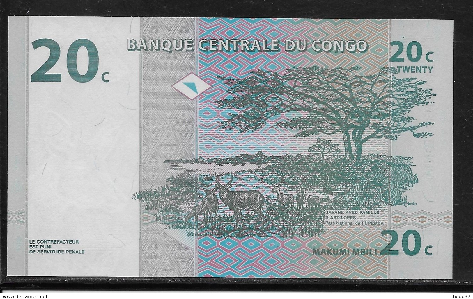 Congo - 20 Centimes - Pick N°83 - NEUF - Democratic Republic Of The Congo & Zaire