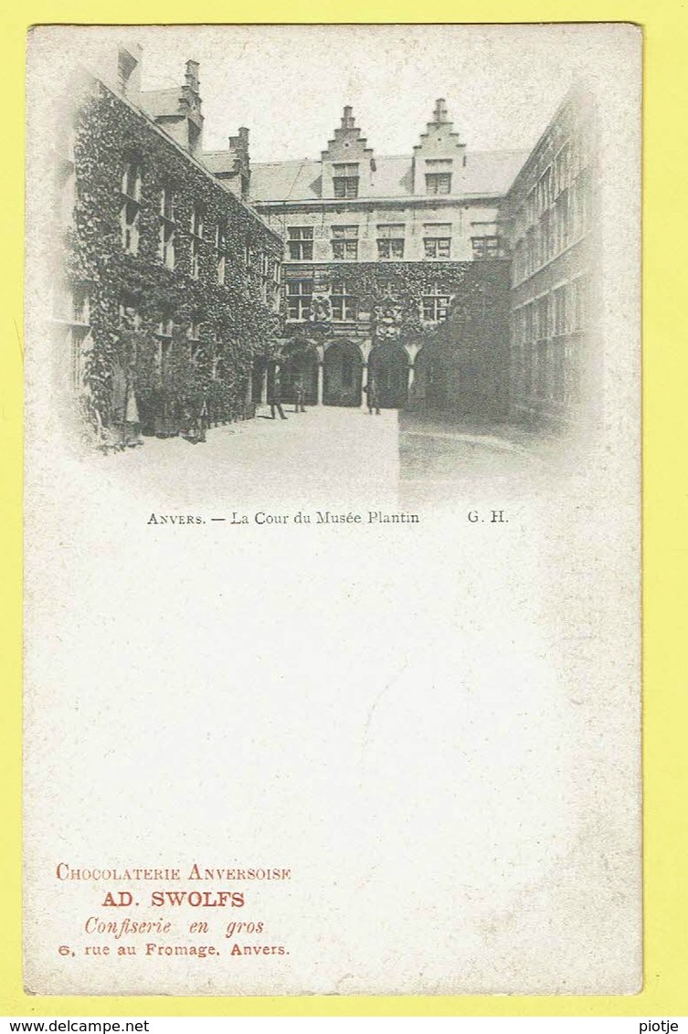 * Antwerpen - Anvers - Antwerp * (G.H.) La Cour Du Musée Plantin, Chocolaterie Ad. Swolfs Confiserie, Rare, Old - Antwerpen