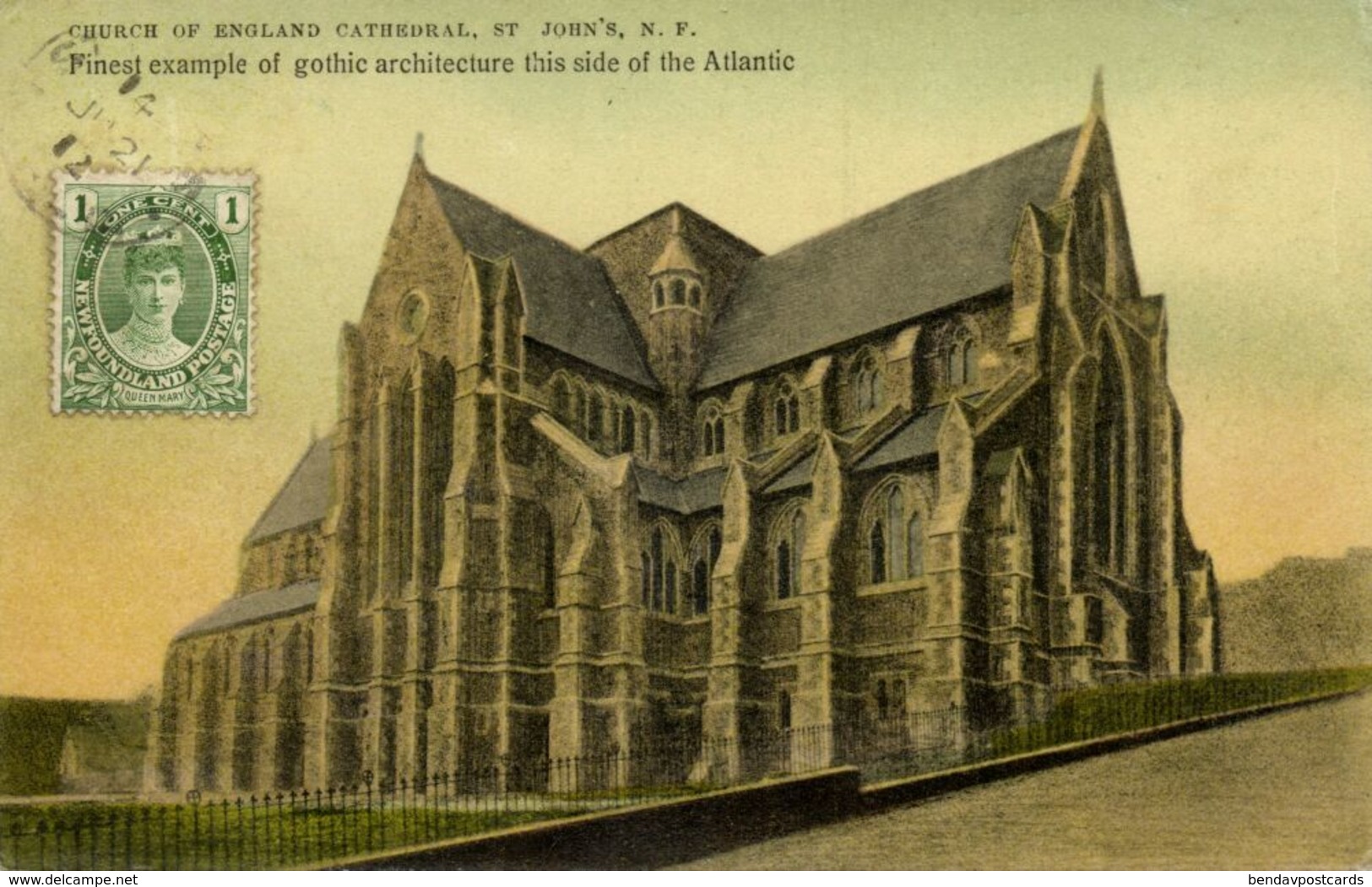 Canada, St. JOHN'S, Newfoundland, Church Of England Cathedral (1912) Postcard - St. John's