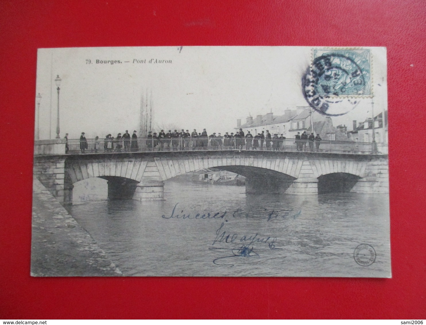 CPA 18 BOURGES PONT D'AURON ANIMEE - Bourges