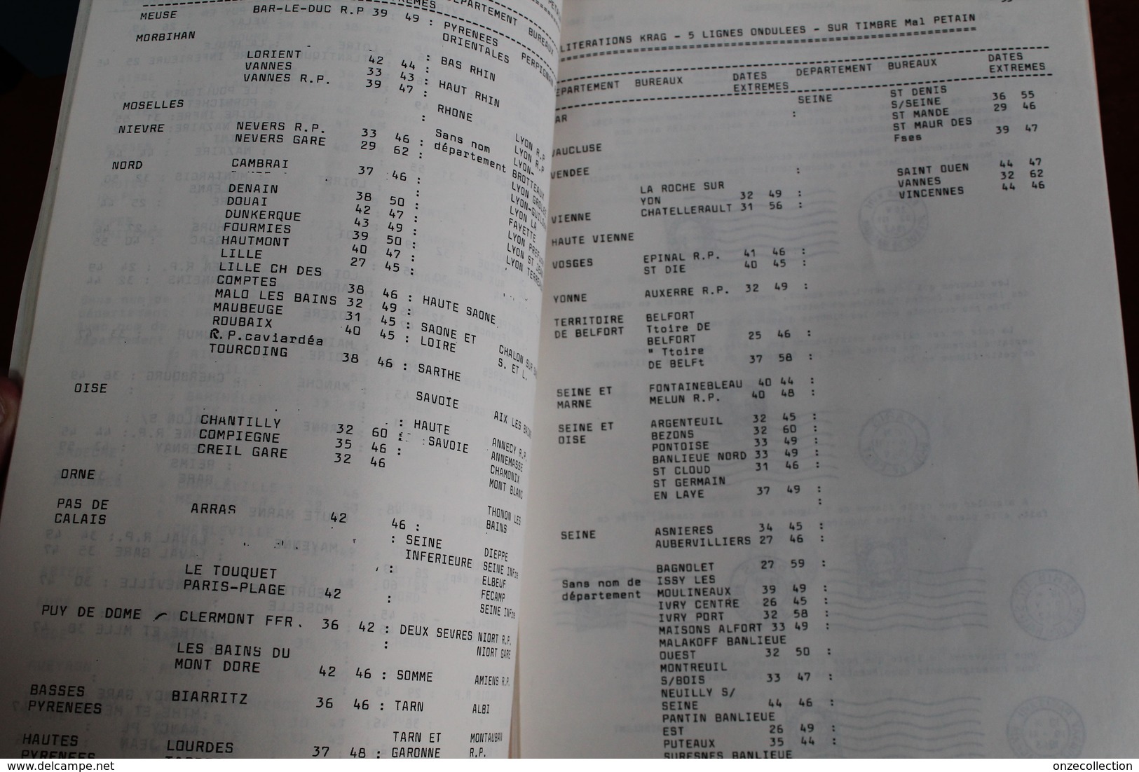 OBLITERATIONS  DE  GUERRE   CLUB  LE  MEILLEUR   MARS  1986     BULLETIN   MARCOPHILE    76  PAGES            8  PHOTOS - Afstempelingen