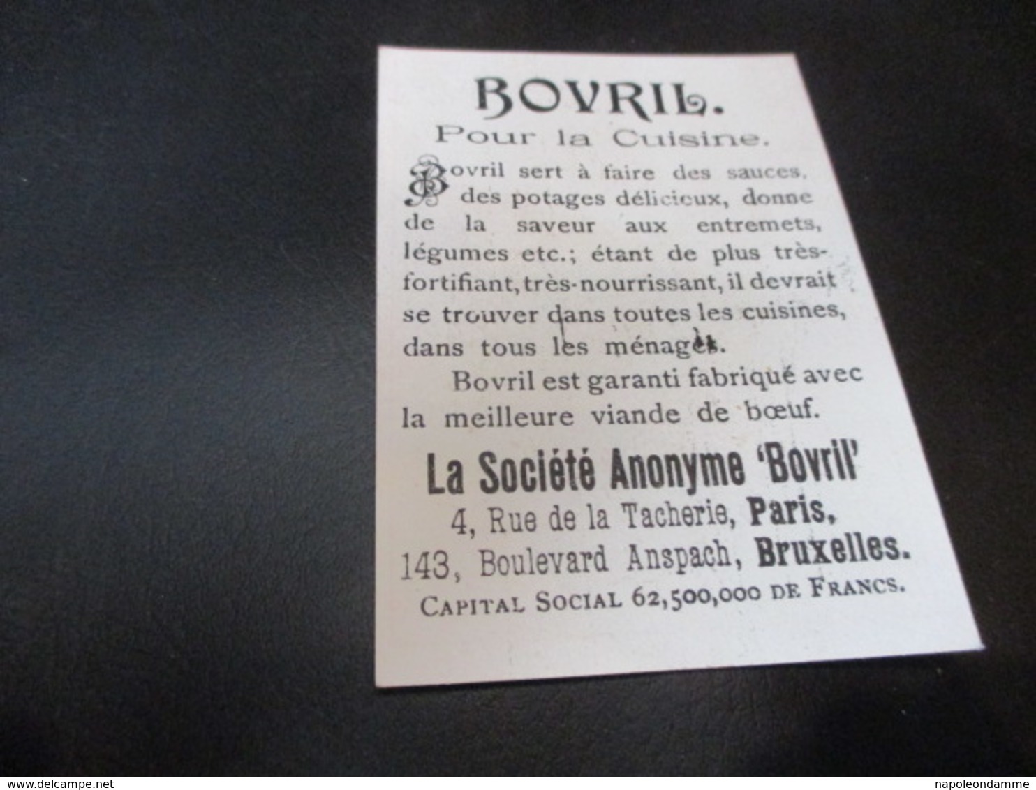 Chromo, Bovril Pour La Cuisine - Autres & Non Classés