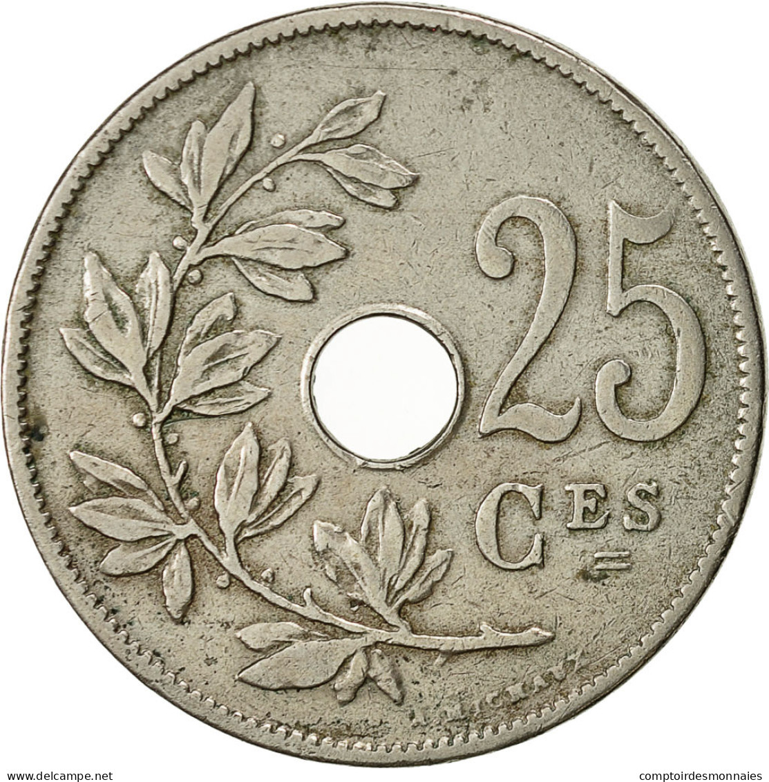 Monnaie, Belgique, 25 Centimes, 1908, TTB+, Copper-nickel, KM:62 - 25 Centimes