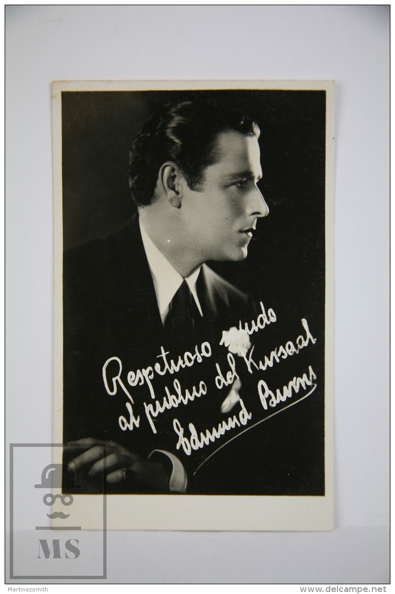 Antique  Photographic Postcard Actor Edmund Burns - 1920&acute;s - Artistas