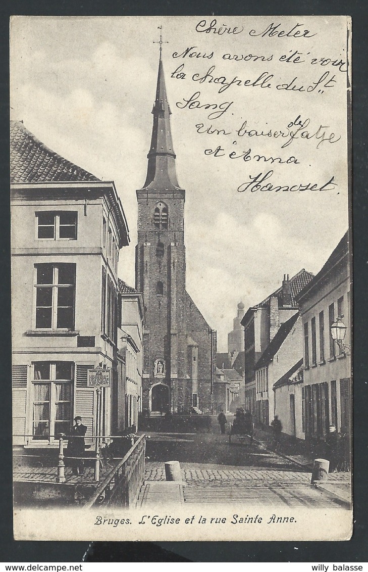 +++ CPA - BRUGGE  BRUGES - Eglise Et Rue Sainte Anne    // - Brugge