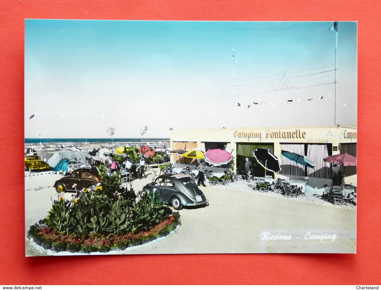 Cartolina Riccione - Camping - 1957 - Rimini