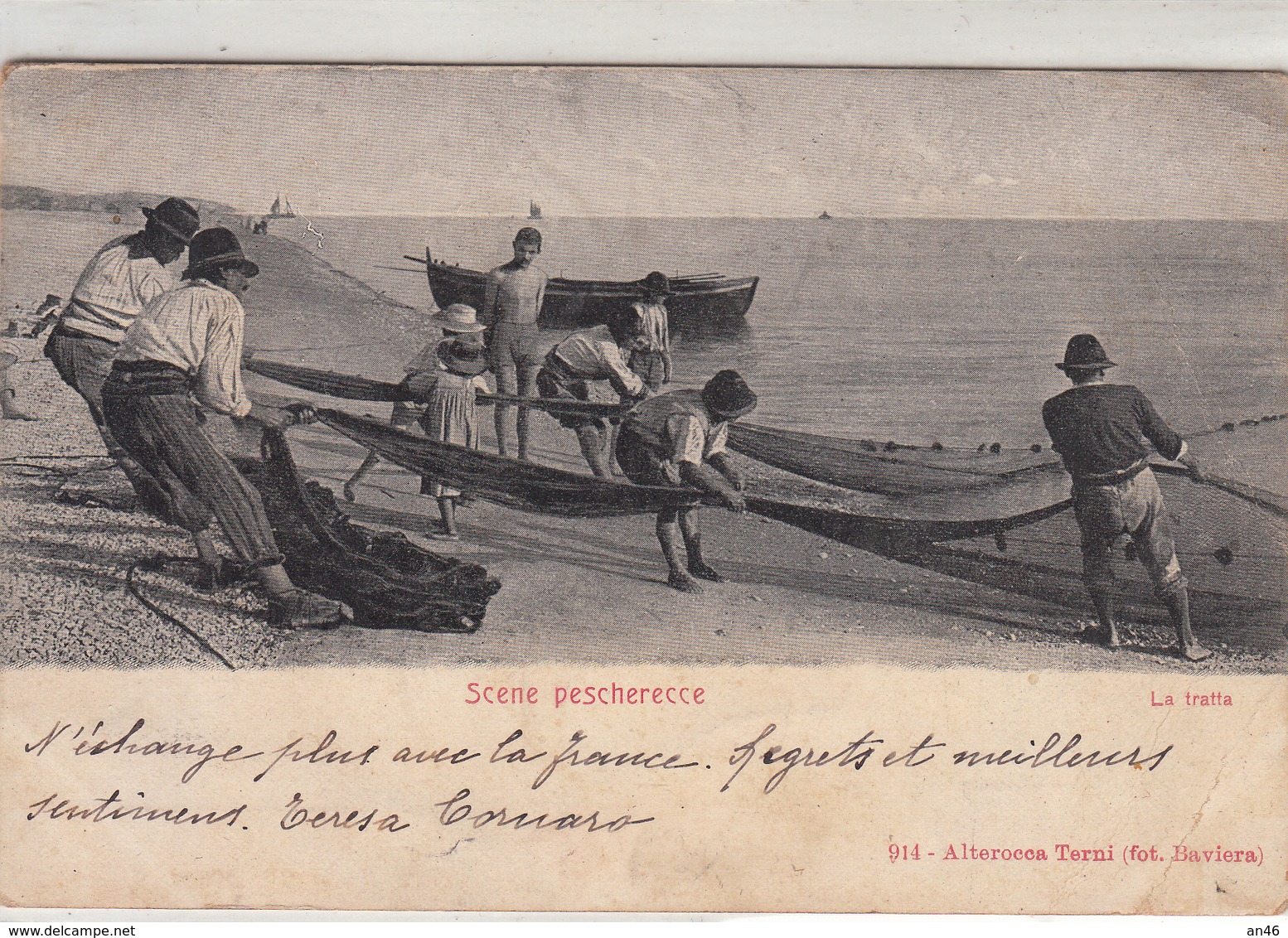 Scene Di Pesca_pescherecce_" La Tratta " Vg Il 1902 X Paris-Buono Statato Di Conservazione-Originale 100%- - Visvangst
