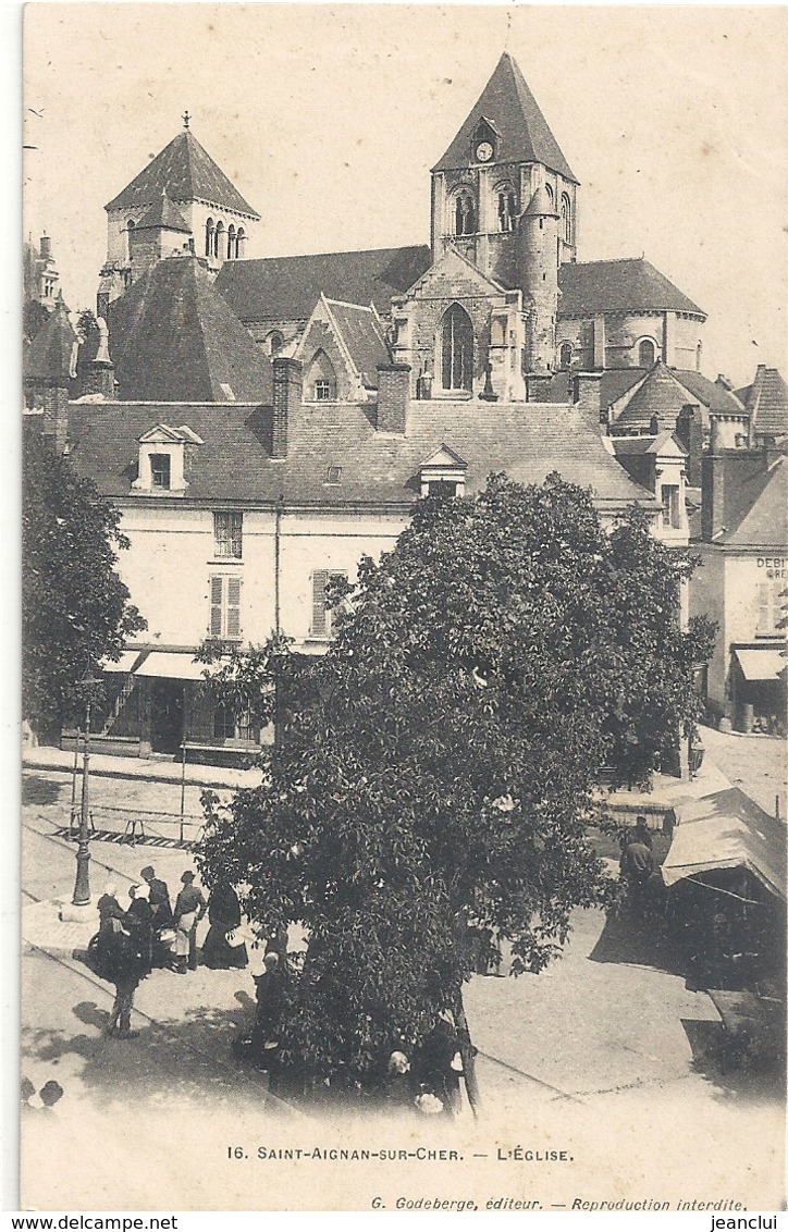 SAINT-AIGNAN-SUR-CHER . L'EGLISE . CARTE ANIMEE . DOS NON DIV NON ECRITE - Saint Aignan