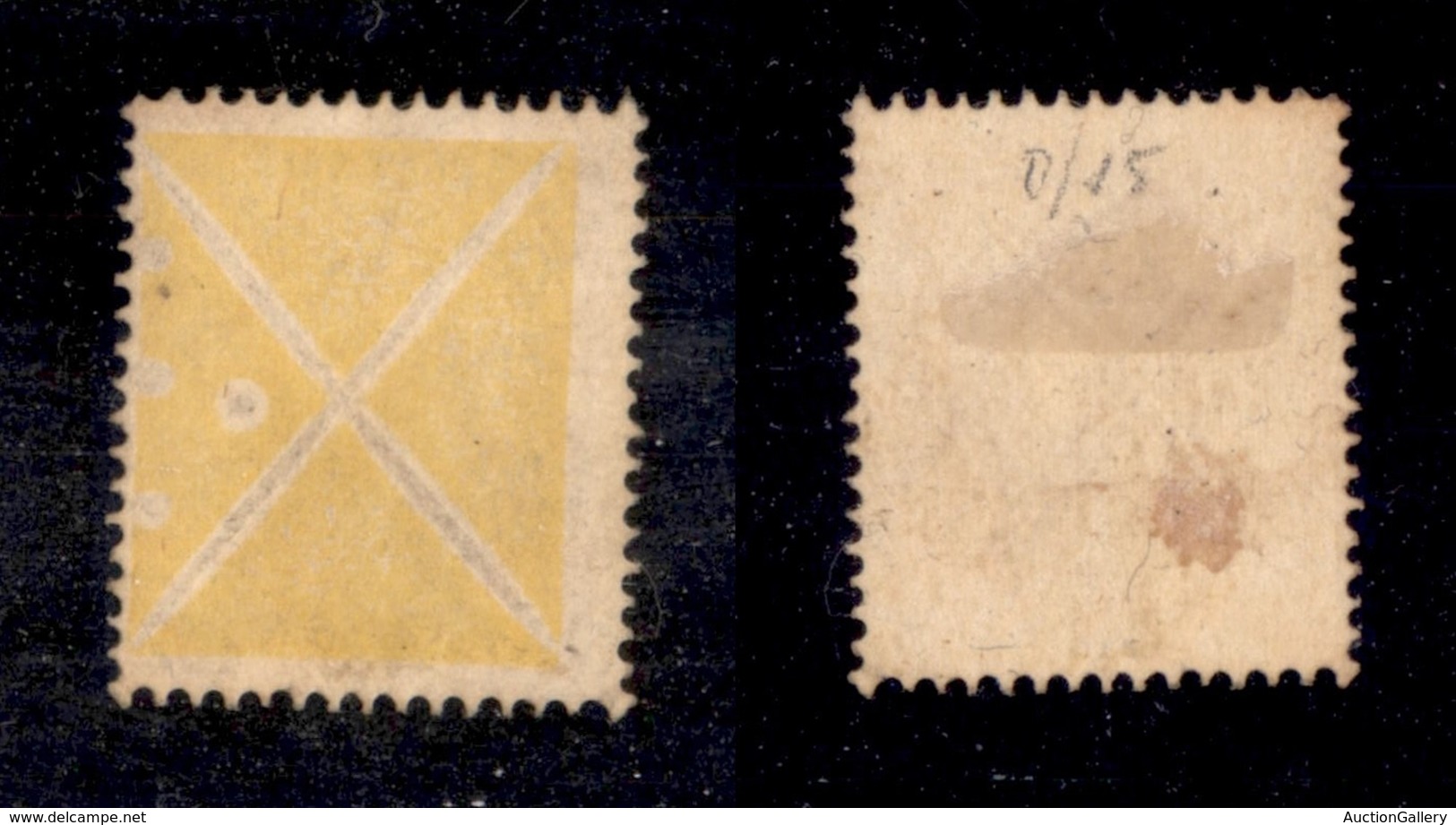 0020 ANTICHI STATI - LOMBARDO VENETO - 1859 - Croce Gialla (A-formato Piccolo) - Senza Gomma - Andere & Zonder Classificatie
