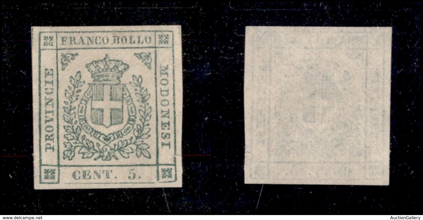 0070 ANTICHI STATI - MODENA - 1859 - 5 Cent (12) - Senza Gomma - Molto Bello (600) - Other & Unclassified