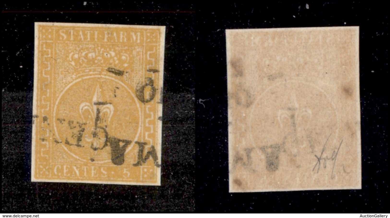 0100 ANTICHI STATI - PARMA - 1853 - 5 Cent (6) - Ottimi Margini - Wolf (1.400) - Other & Unclassified