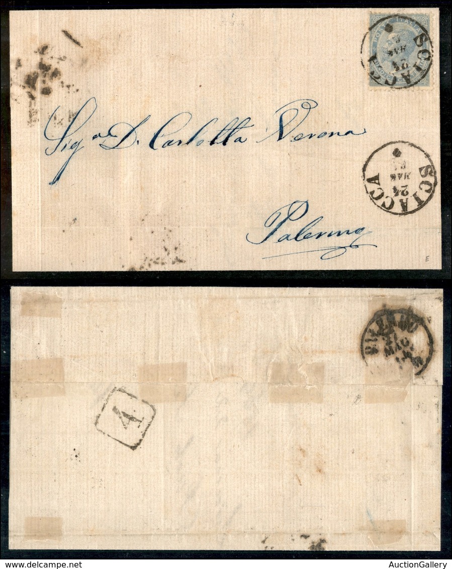 0209 REGNO - Sciacca (Pti.6) - 15 Cent (L18) - Lettera Per Palermo Del 24.3.64 (345) - Autres & Non Classés