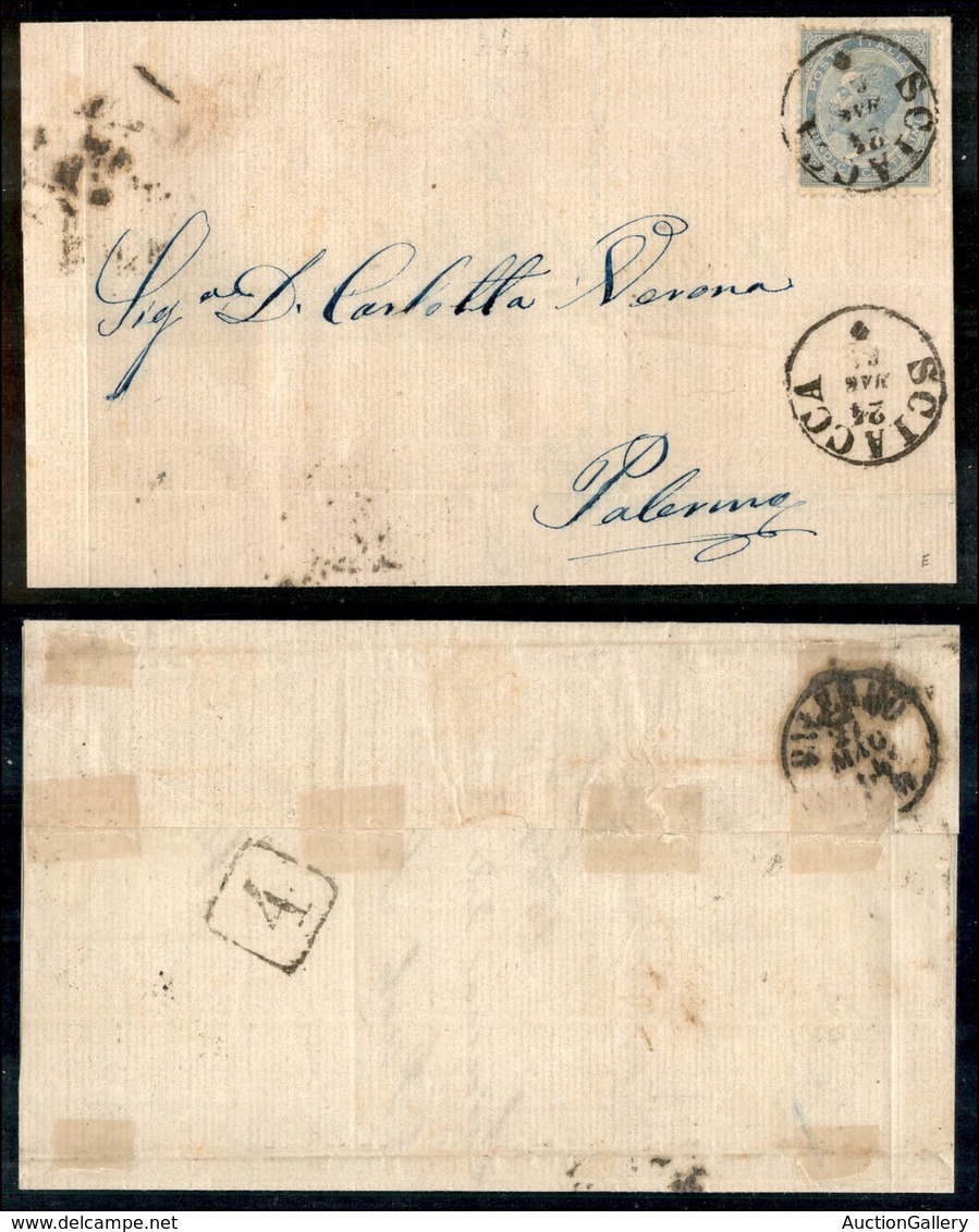 0209 REGNO - Sciacca (Pti.6) - 15 Cent (L18) - Lettera Per Palermo Del 24.3.64 (345) - Other & Unclassified