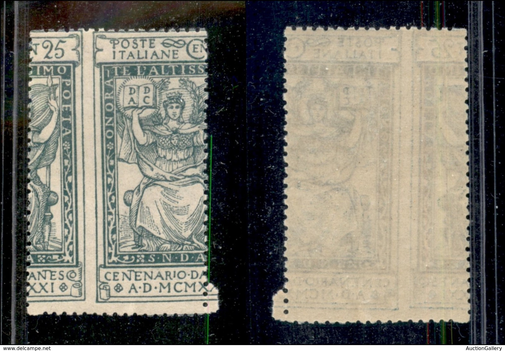 0233 REGNO - 1921 - 25 Cent Dante (117ndb-spostamento Di 8 Millimetri) - Gomma Integra (450) - Other & Unclassified