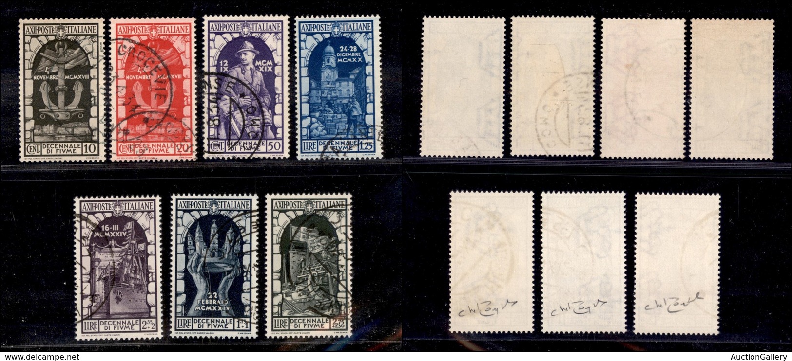 0253 REGNO - 1934 - Fiume (350/356) - Serie Completa - Cert. Raybaudi (220) - Other & Unclassified