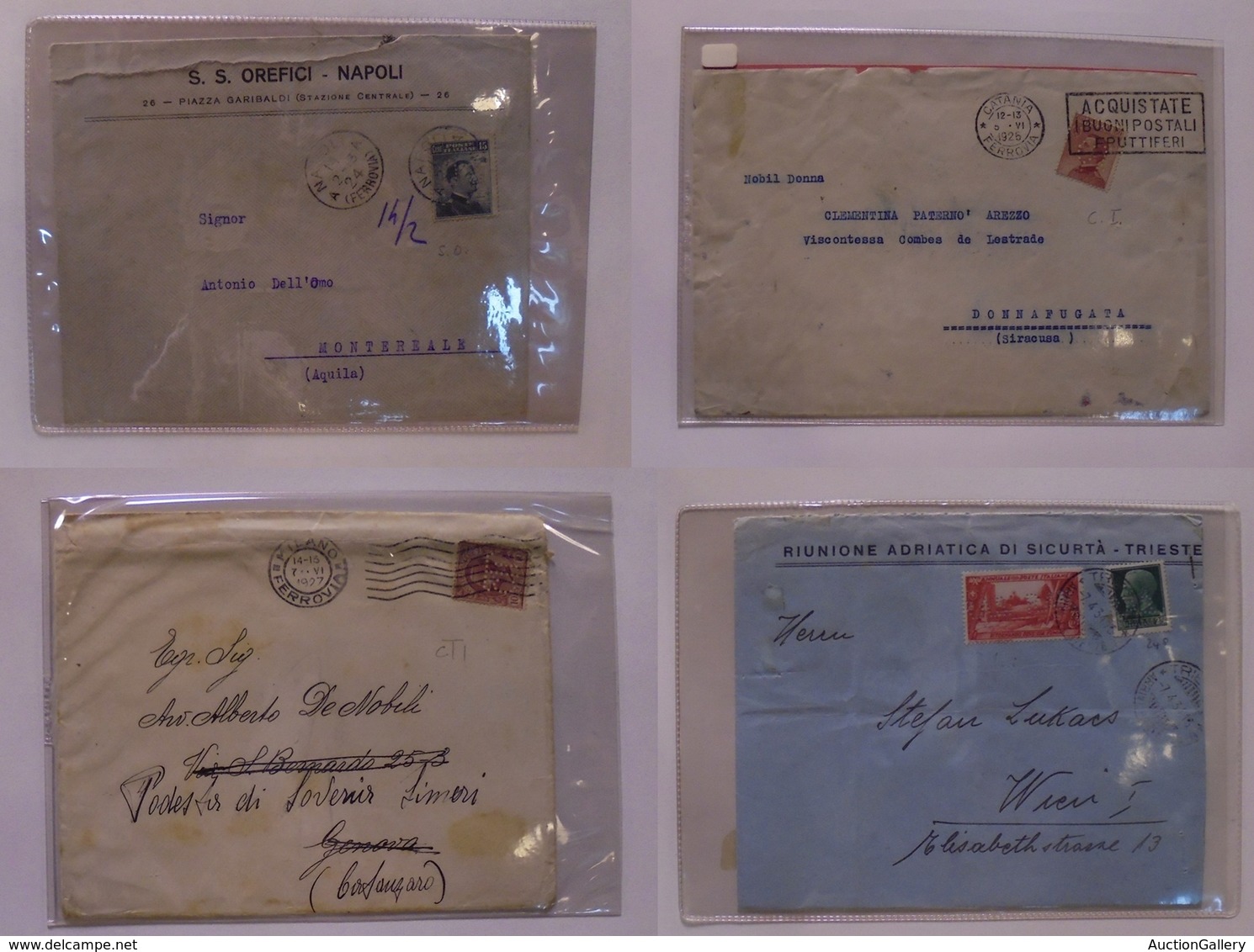 0266 REGNO - Perfin - 1897/1945 - 13 Lettere + 18 Cartoline Con Affrancature Del Periodo (con Varie Perforazioni) Montat - Other & Unclassified