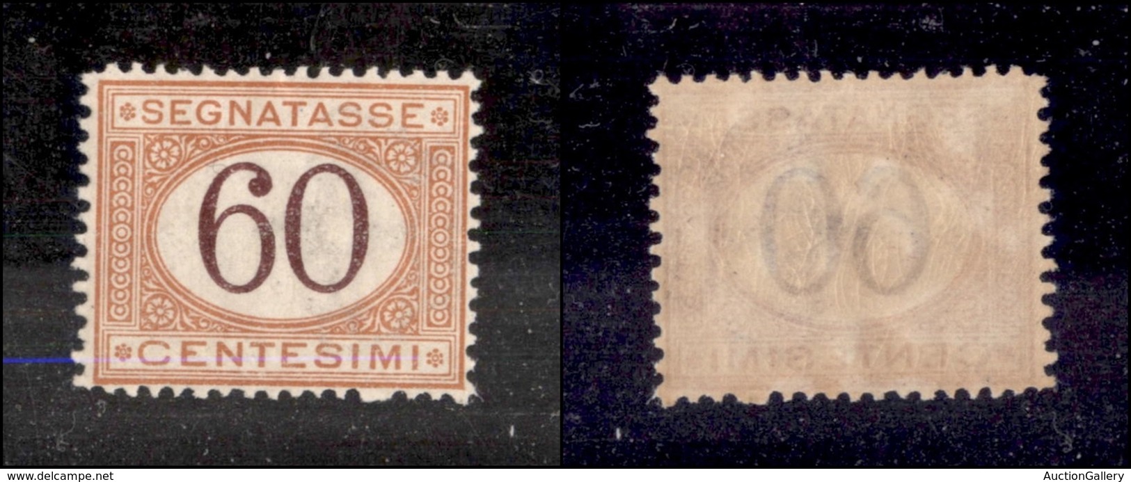 0296 REGNO - 1924 - 60 Cent (33 - Segnatasse) - Gomma Integra - Molto Ben Centrato (375) - Other & Unclassified