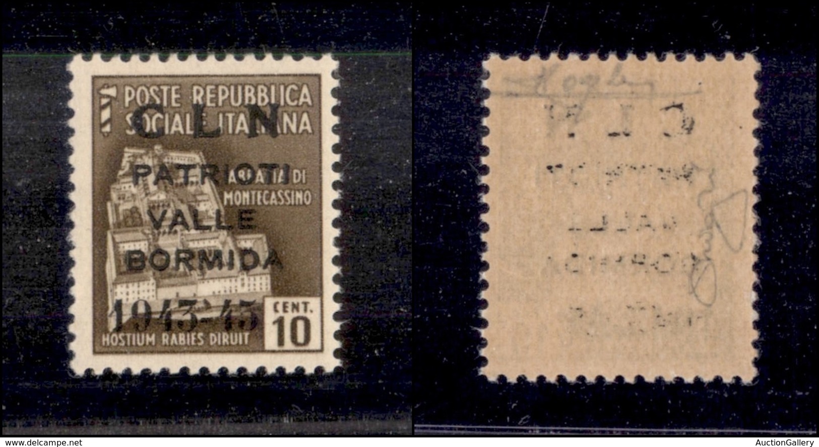 0346 EMISSIONI CLN - VALLE BORMIDA - 1945 - Non Emesso - 10 Cent (8) - Gomma Integra - Cert. Raybaudi (2.250) - Other & Unclassified