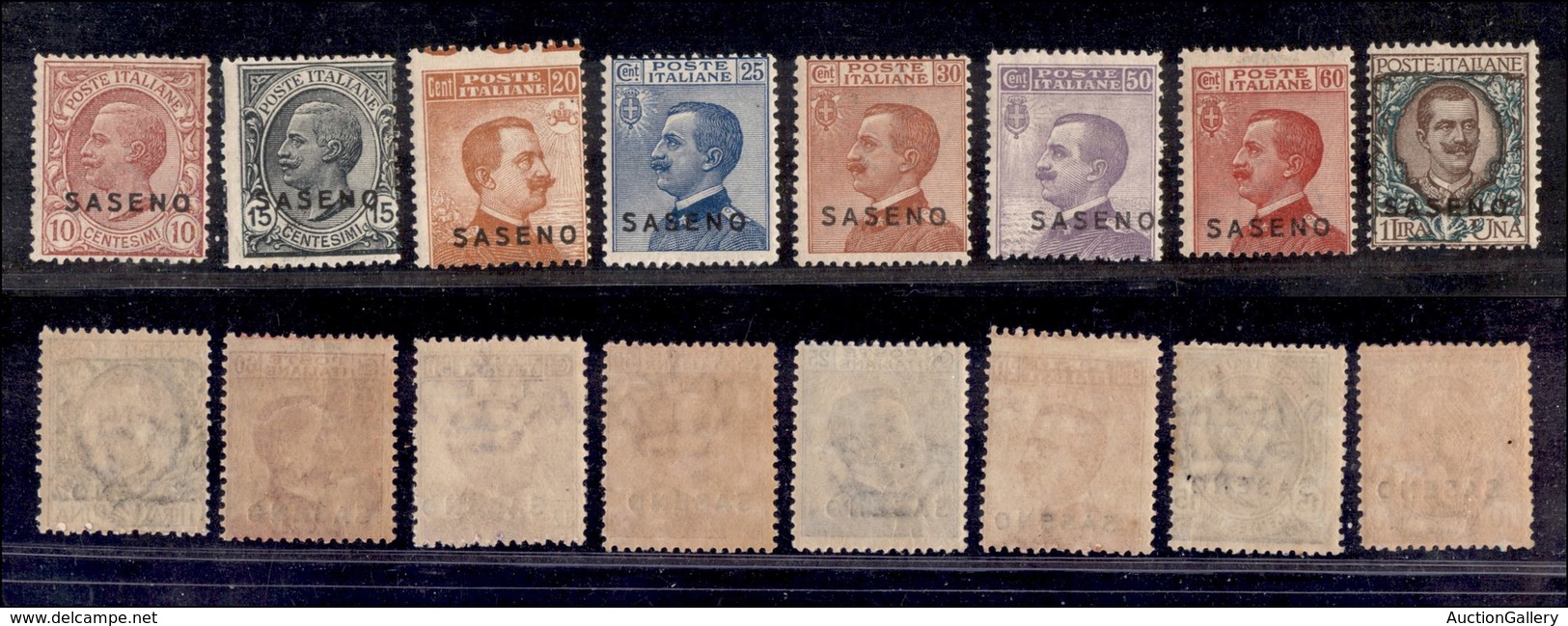 0406 COLONIE - SASENO - 1923 - Soprastampati (1/8) - Serie Completa - Gomma Integra (1.250) - Andere & Zonder Classificatie