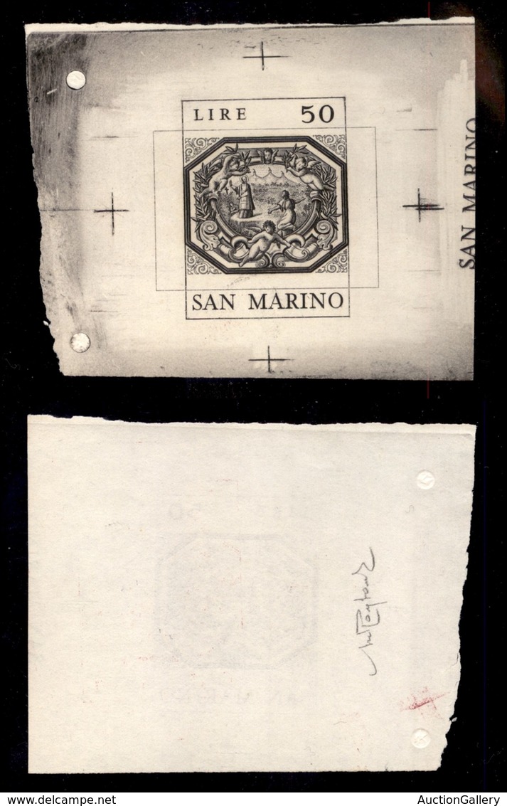 0462 SAN MARINO - Prove - 1972 - 50 Lire Allegoria - Non Adottato - Senza Filigrana - Cert. Raybaudi - Other & Unclassified