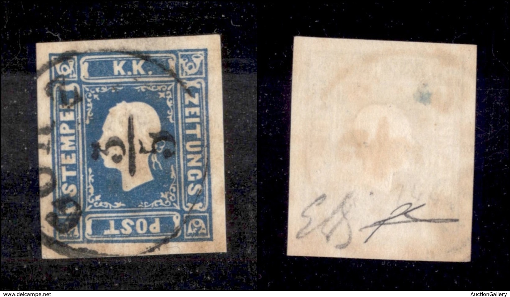 0483 ESTERO - AUSTRIA - 1858 - 1,05 Kreuzer Per Giornali (16) - Cert. Diena (700) - Other & Unclassified