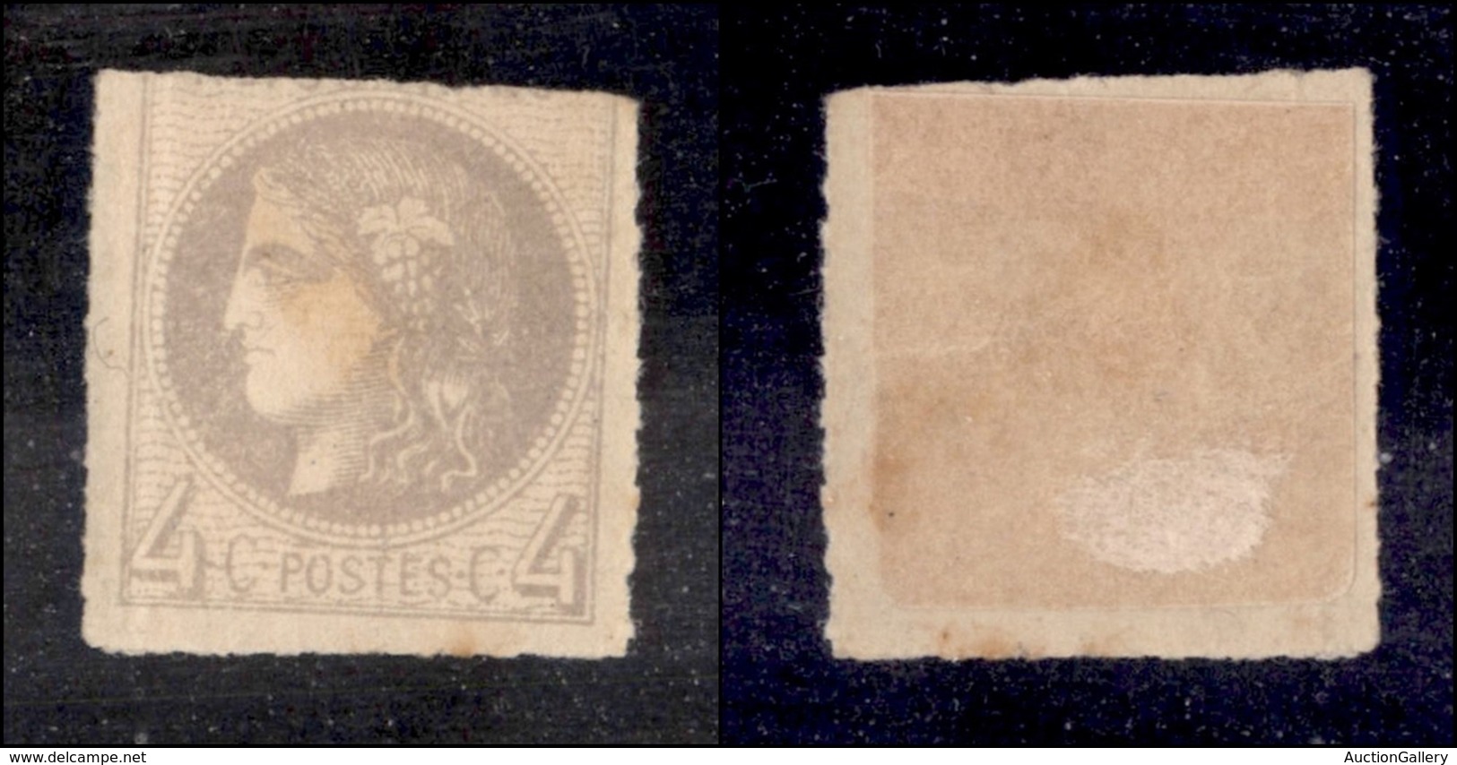 0531 ESTERO - FRANCIA - 1870 - 4 Cent Grigio Lilla (Yvert 41Bb) - Perforato A Trattini - Other & Unclassified