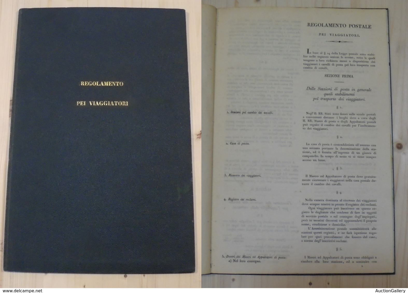 0635 LOTTI VARI E COLLEZIONI - DOCUMENTI - 1838 (1 Dicembre) - Vienna - Regolamento Pei Viaggiatori Di Posta - Fascicolo - Other & Unclassified