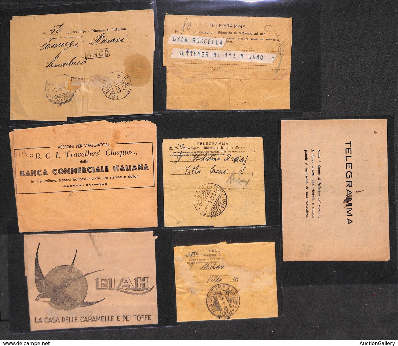 0725 LOTTI VARI E COLLEZIONI - DOCUMENTI - 1925/1942 - Lotto Di 7 Telegrammi Viaggiati Del Periodo - Other & Unclassified
