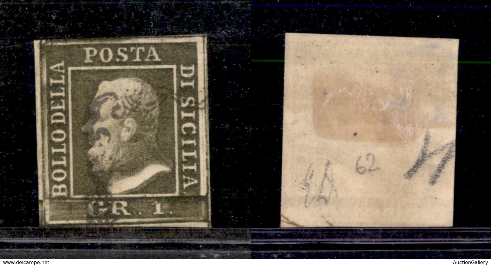 1200 ANTICHI STATI - SICILIA - 1859 - 1 Grano (4) - Usato - Diena (300) - Other & Unclassified