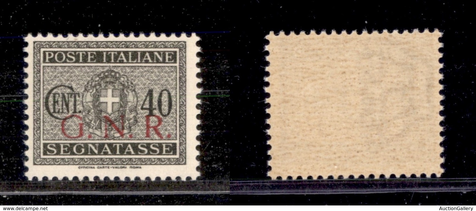 1508 REPUBBLICA SOCIALE - GNR BRESCIA - 1943 - GNR Brescia - 40 Cent (52/I - Segnatasse) - Gomma Integra (200) - Other & Unclassified