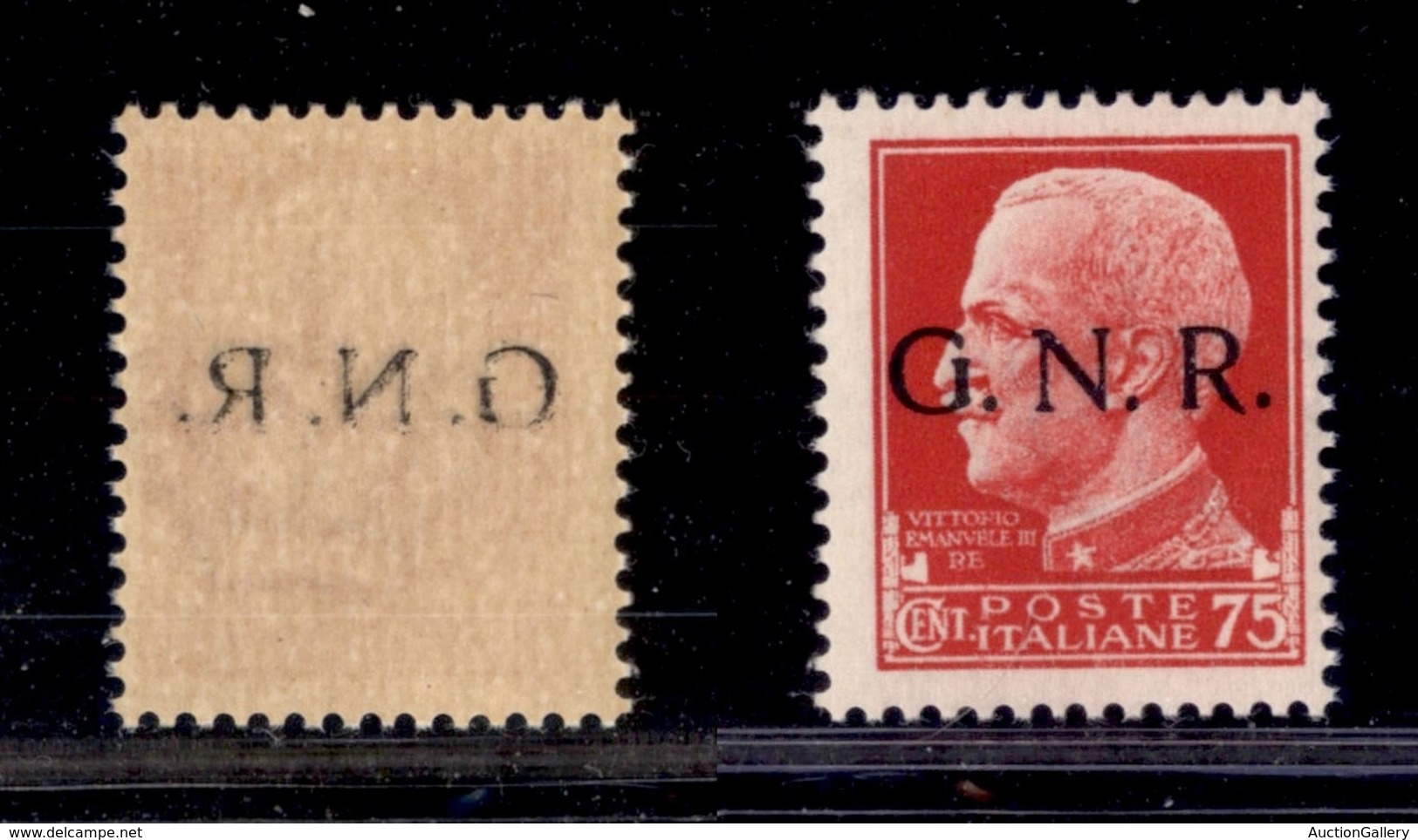 1542 REPUBBLICA SOCIALE - GNR VERONA - 1944 - GNR Verona - 75 Cent (478 L) - Decalco - Comma Integra (25) - Other & Unclassified