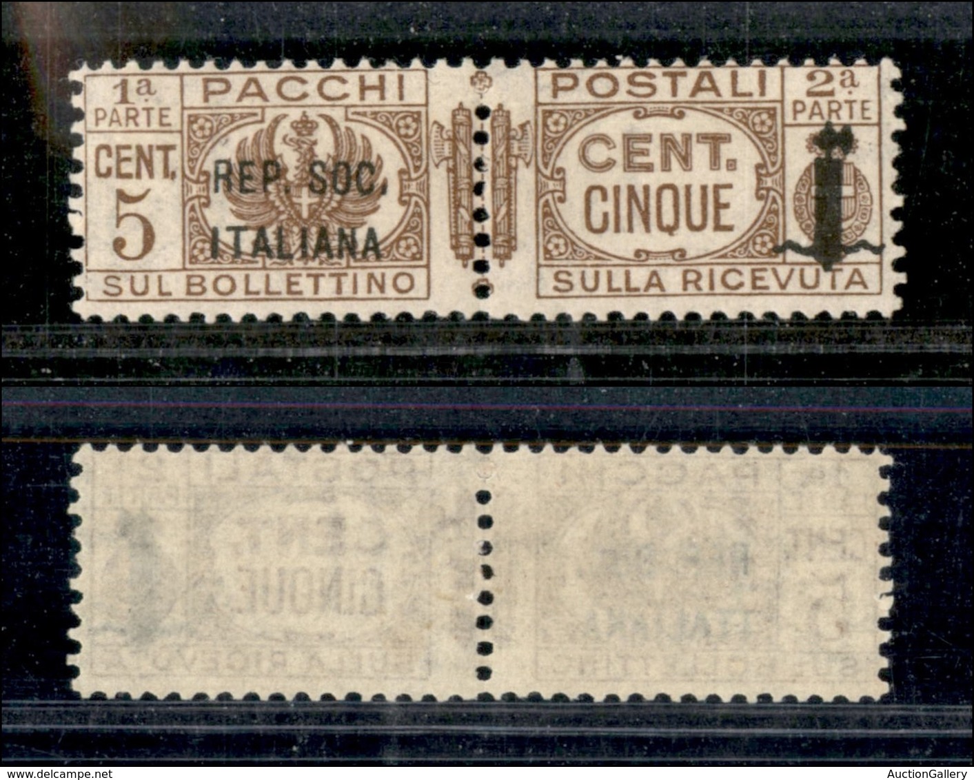 1583 REPUBBLICA SOCIALE - PACCHI POSTALI - 1944 - 5 Cent Pacchi Postali (36) - Gomma Integra (20) - Other & Unclassified