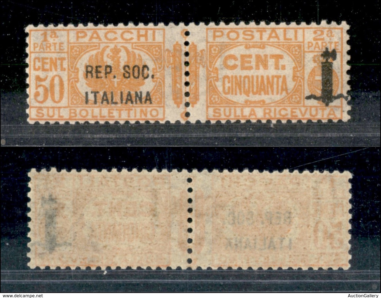1587 REPUBBLICA SOCIALE - PACCHI POSTALI - 1944 - 50 Cent Pacchi Postali (40) - Gomma Integra - Ottima Centratura - Molt - Other & Unclassified