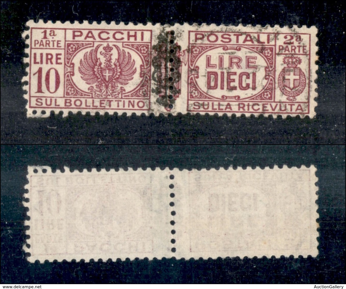 1613 LUOGOTENENZA - LUOGOTENENZA - 1945 - 10 Lire Pacchi Postali Soprastampato (58) - Usato (125) - Autres & Non Classés