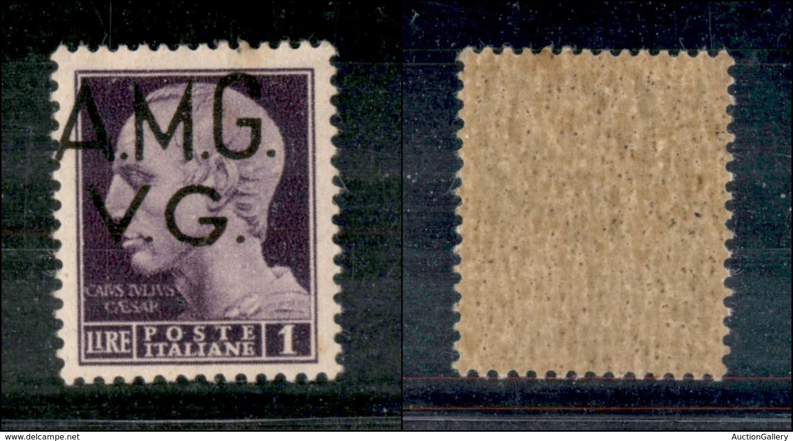 1619 TRIESTE - AMG-VG - 1945/1947 - 1 Lira Imperiale Soprastampato (8gda) - Soprastampa Spostata In Alto A Sinistra - Go - Other & Unclassified